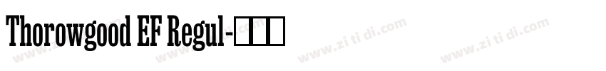 Thorowgood EF Regul字体转换
